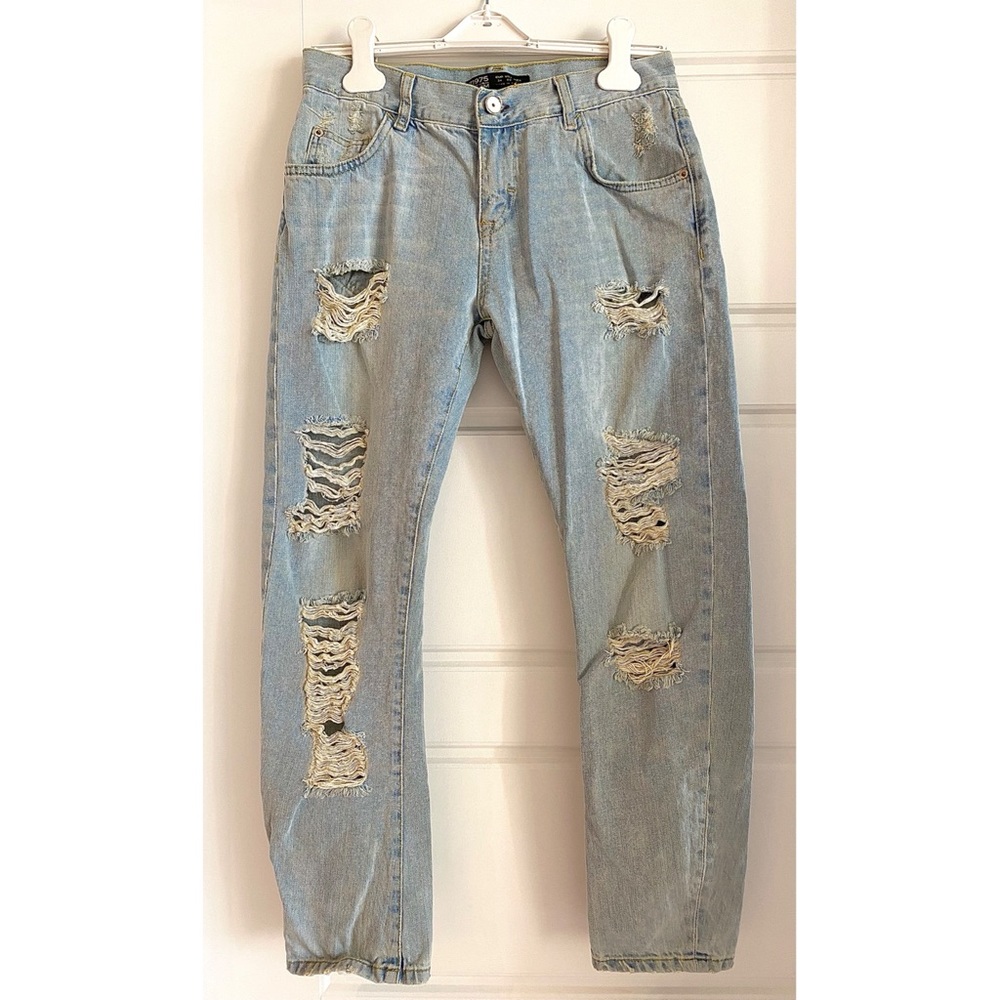 Zara Basic Z1975 Ripped Slim Fit Denim
